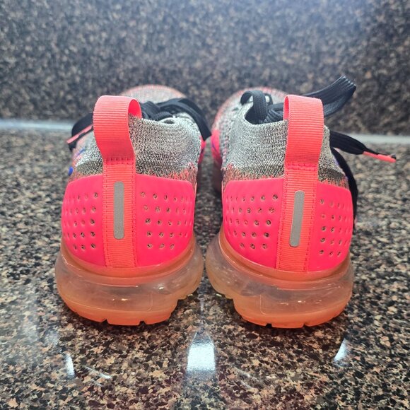 Nike Air VaporMax 2 Flyknit Shoes Womens 8 Sneakers Ultramarine Pink 942843-104 - Picture 8 of 12